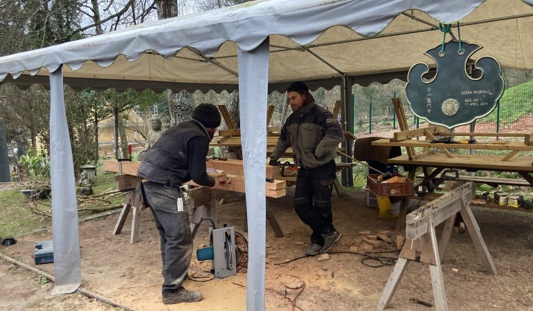 Travaux : la nouvelle terrasse du temple !